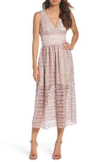 Women's True Decadence By Glamorous Lace Fit & Flare Dress - Purple