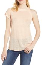 Women's 1.state One-sleeve Linen Tee, Size - Yellow