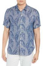 Men's Tommy Bahama Help Me Fronda Linen Camp Shirt - Blue