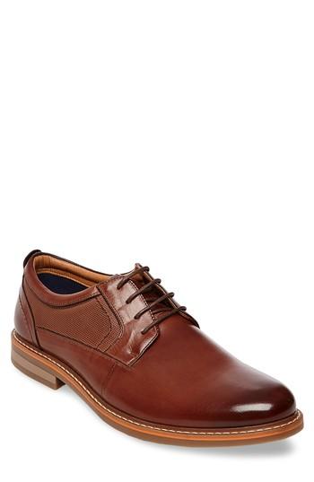 Men's Steve Madden Oakes Embossed Plain Toe Derby M - Brown