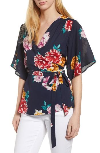 Women's Gibson Kimono Sleeve Wrap Top - Black