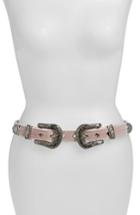 Women's B-low The Belt Baby Bri Bri Velvet Hip Belt - Petal/ Silver