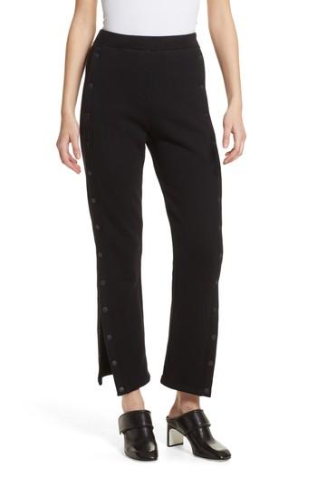 Women's Rag & Bone Side Snap Track Pants - Black