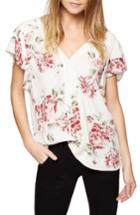 Women's Sanctuary Countryside Shell Floral Print Top - White