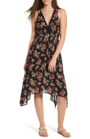 Women's Angie Crochet Trim Strappy Dress - Black