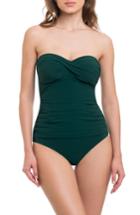 Women's Profile By Gottex 'tutti Frutti' Bandeau One-piece Swimsuit - Green
