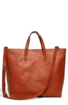Madewell Zip Top Transport Leather Carryall - Brown