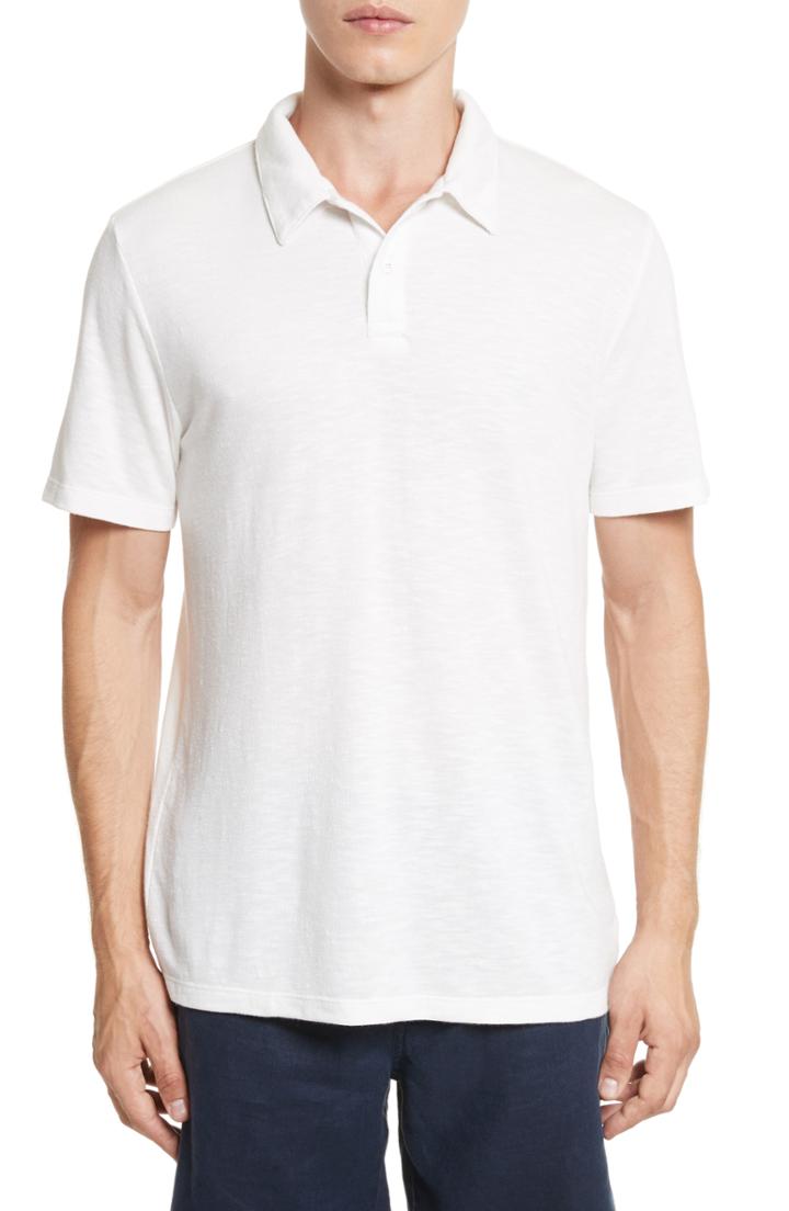 Men's Onia Alec Terry Polo, Size - White