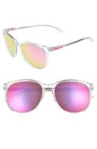 Women's Smith Mt. Shasta 56mm Mirrored Lens Sunglasses - Crystal/ Pink Mirror