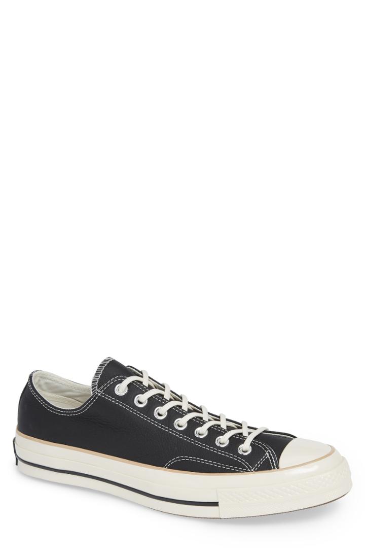 Men's Converse Chuck 70 Boot Leather Low Top Sneaker .5 M - Black