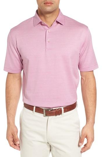 Men's Peter Millar Sean Southhills Bird's Eye Polo - Pink