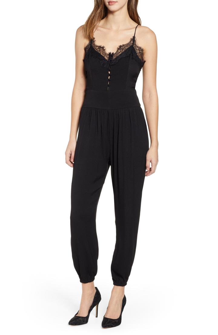 Women's Afrm Azlin Lace Trim Jumpsuit