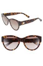 Women's Max Mara Flat Iii 55mm Cat Eye Sunglasses - Havana Black