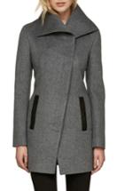 Women's Soia & Kyo Slim Fit Asymmetrical Wool Blend Coat - Grey