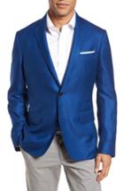 Men's Monte Rosso Trim Fit Cashmere & Silk Blazer R - Blue