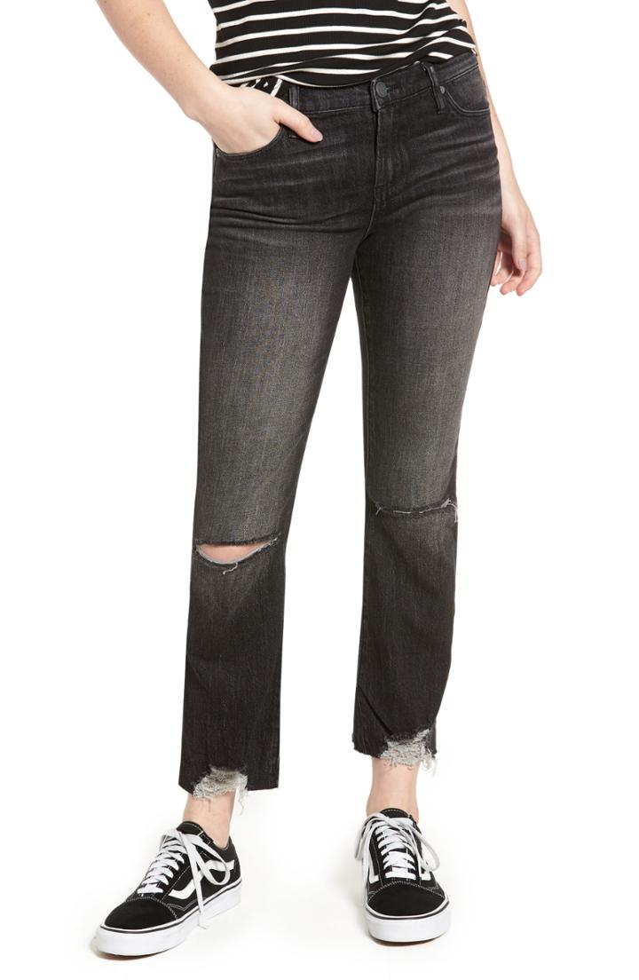 Women's Blanknyc The Varick Distressed Crop Flare Jeans - Blue