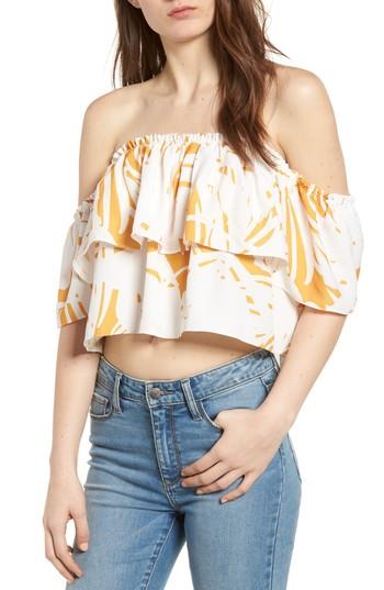 Women's Bishop + Young Riviera Off The Shoulder Crop Top - Blue