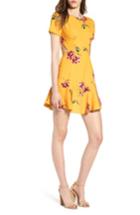Women's Socialite Cutout Fit & Flare Dress - Yellow