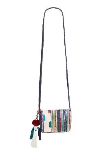 Steven By Steve Madden Jstone Tassel Pom Crossbody - White