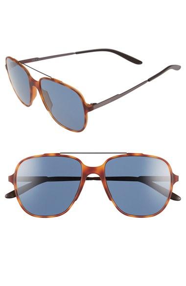 Men's Carrera Eyewear 55mm Aviator Sunglasses - Light Havana