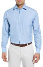 Men's Peter Millar Niblick Fit Sport Shirt, Size Small - Blue