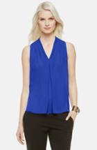 Women's Vince Camuto Sleeveless V-neck Blouse, Size - Blue