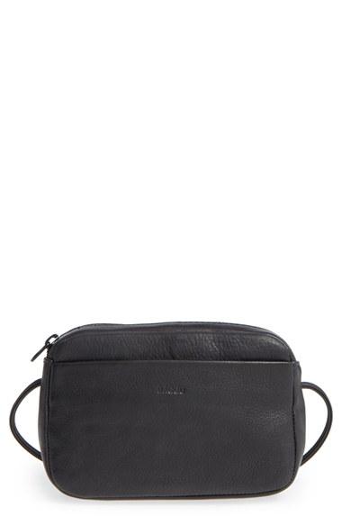 Baggu 'mini' Pebbled Leather Crossbody -