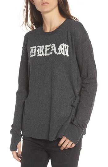 Women's Pam & Gela Dream Side Tie Sweater - Grey