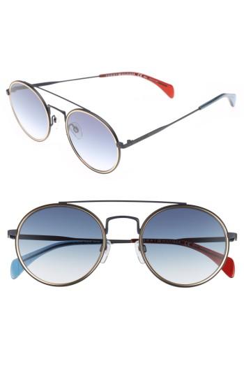 Women's Tommy Hilfiger 53mm Round Sunglasses - Matte Blue