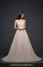 Women's Lazaro Strapless Sparkle Tulle Ballgown, Size In Store Only - Pink