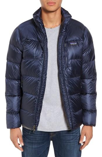 Men's Patagonia Fitz Roy Water Repellent 800-fill-power Down Parka - Blue