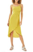 Women's Topshop Knot Slinky Midi Dress Us (fits Like 0) - Green