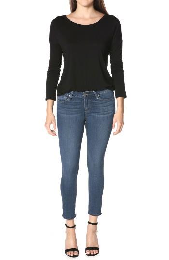 Women's Paige Transcend - Verdugo Cropped Skinny Jeans - Blue