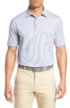 Men's Peter Millar Jubilee Stripe Golf Polo - Grey