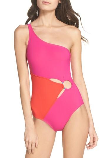 Women's Diane Von Furstenberg O-ring One-piece Swimsuit - Pink