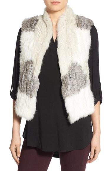 Women's Love Token Genuine Rabbit Fur Vest