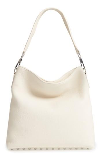 Alexander Wang Rivet Stud Dumbo Leather Hobo - Ivory