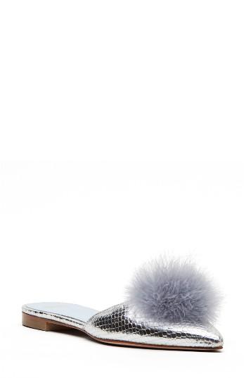 Women's Frances Valentine Pauline Feather Pompom Mule