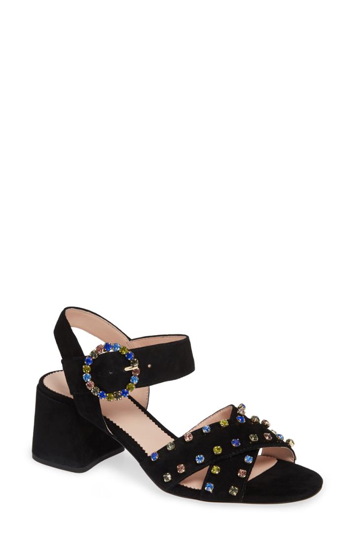Women's J.crew Penny Cross Strap Sandal .5 M - Black
