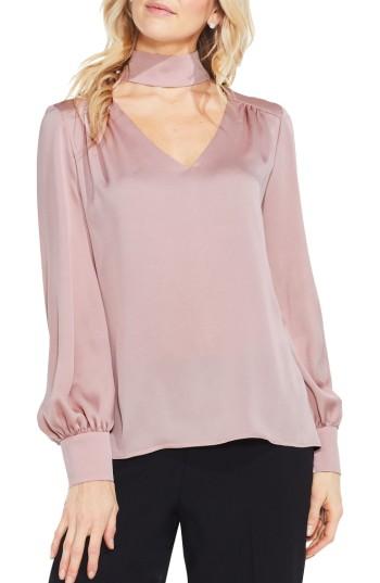 Women's Vince Camuto Mock Choker Neck Blouse - Pink