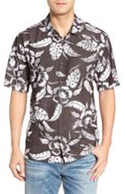 Men's Jack O'neill Ixtapa Regular Fit Short Sleeve Print Sport Shirt, Size - Black