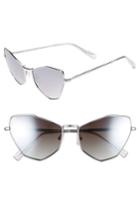 Women's Kendall + Kylie Liara 57mm Cat Eye Sunglasses - Silver/ Smoke Gradient Flash