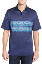 Men's Bugatchi Mercerized Cotton Polo, Size - Blue