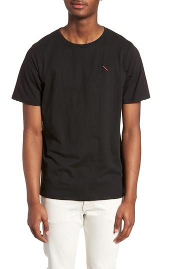 Men's Saturdays Nyc Embroidered Slash T-shirt - Black