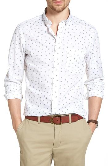 Men's 1901 Trim Fit Bee Print Sport Shirt