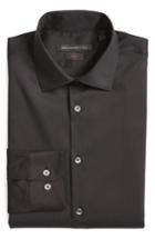 Men's John Varvatos Star Usa Slim Fit Solid Stretch Cotton Dress Shirt R - Black
