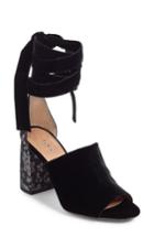 Women's Lewit Liliana Ankle Wrap Velvet Sandal Us / 36eu - Black