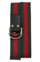 Men's Gucci Web Slider Belt 0 Eu - Black/ Red