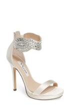 Women's Nina Fayth Jeweled Ankle Cuff Sandal .5 M - Ivory