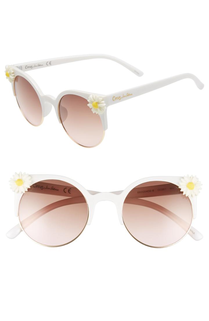 Women's Circus By Sam Edelman 50mm Daisy Accent Round Sunglasses -